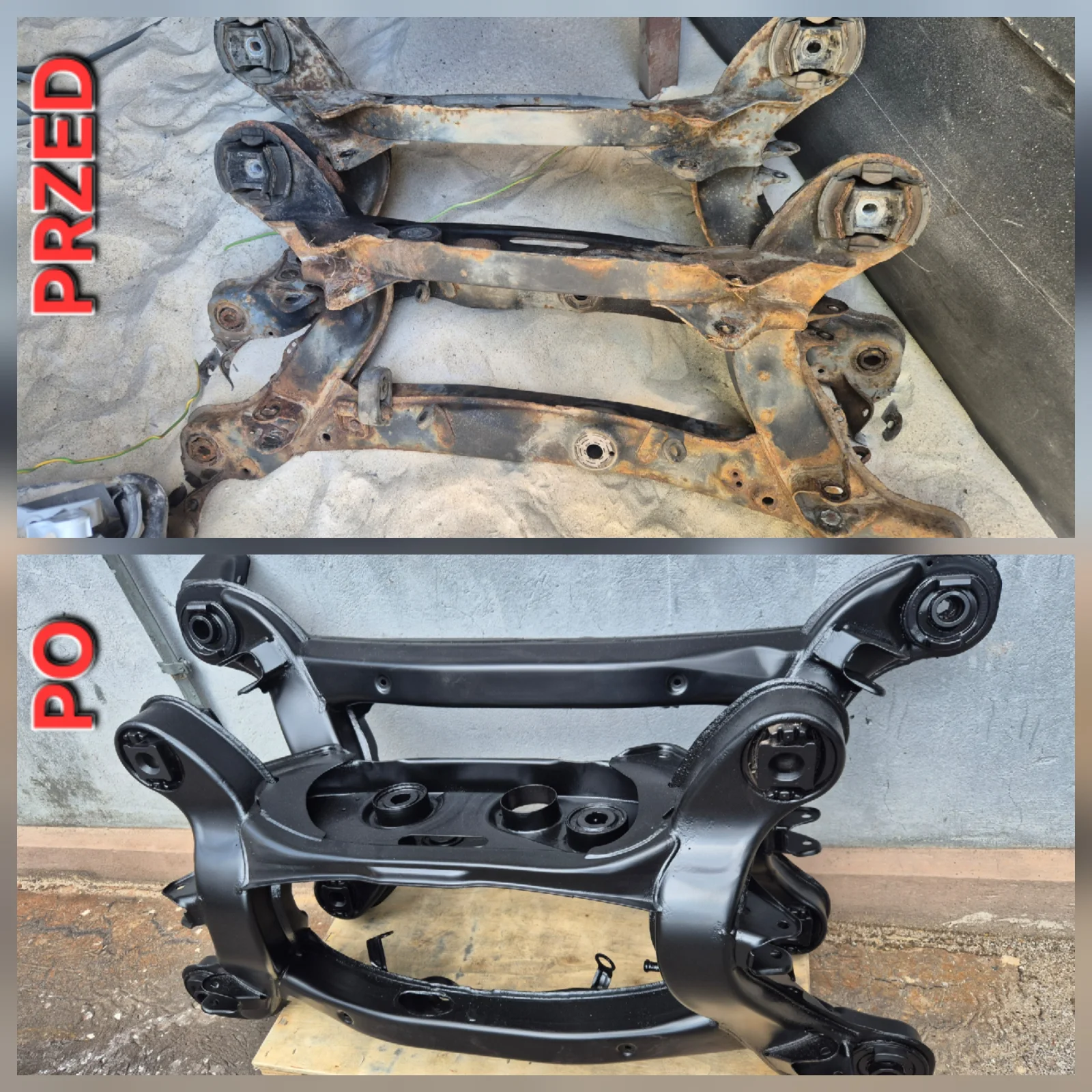 Element przed i po
